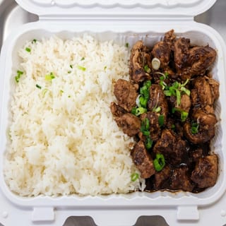 Dinuguan with Steamed Rice