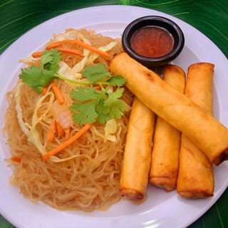 #12 Pancit Noodles with Lumpia