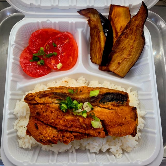 Fried Fish & Eggplant.