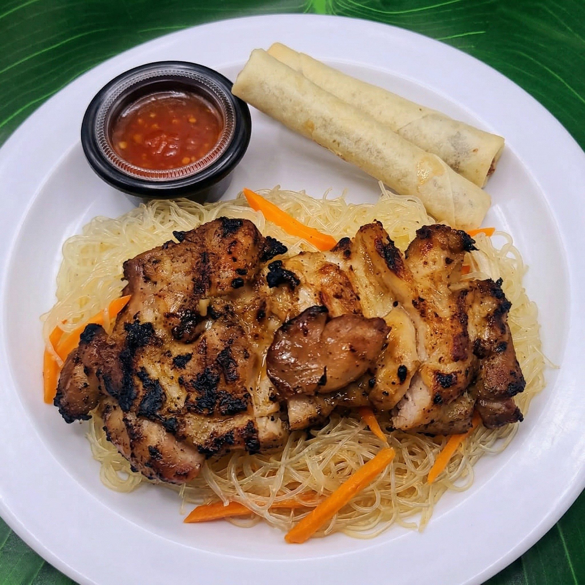 #16 BBQ Chicken, Lumpia & Pancit Plate.