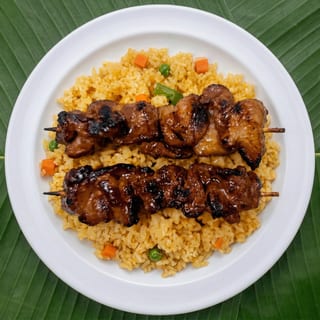#3 Pork Skewers with Fried Rice
