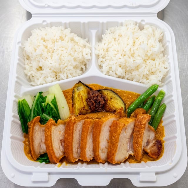 Kare-Kare with Crispy Pork Belly.